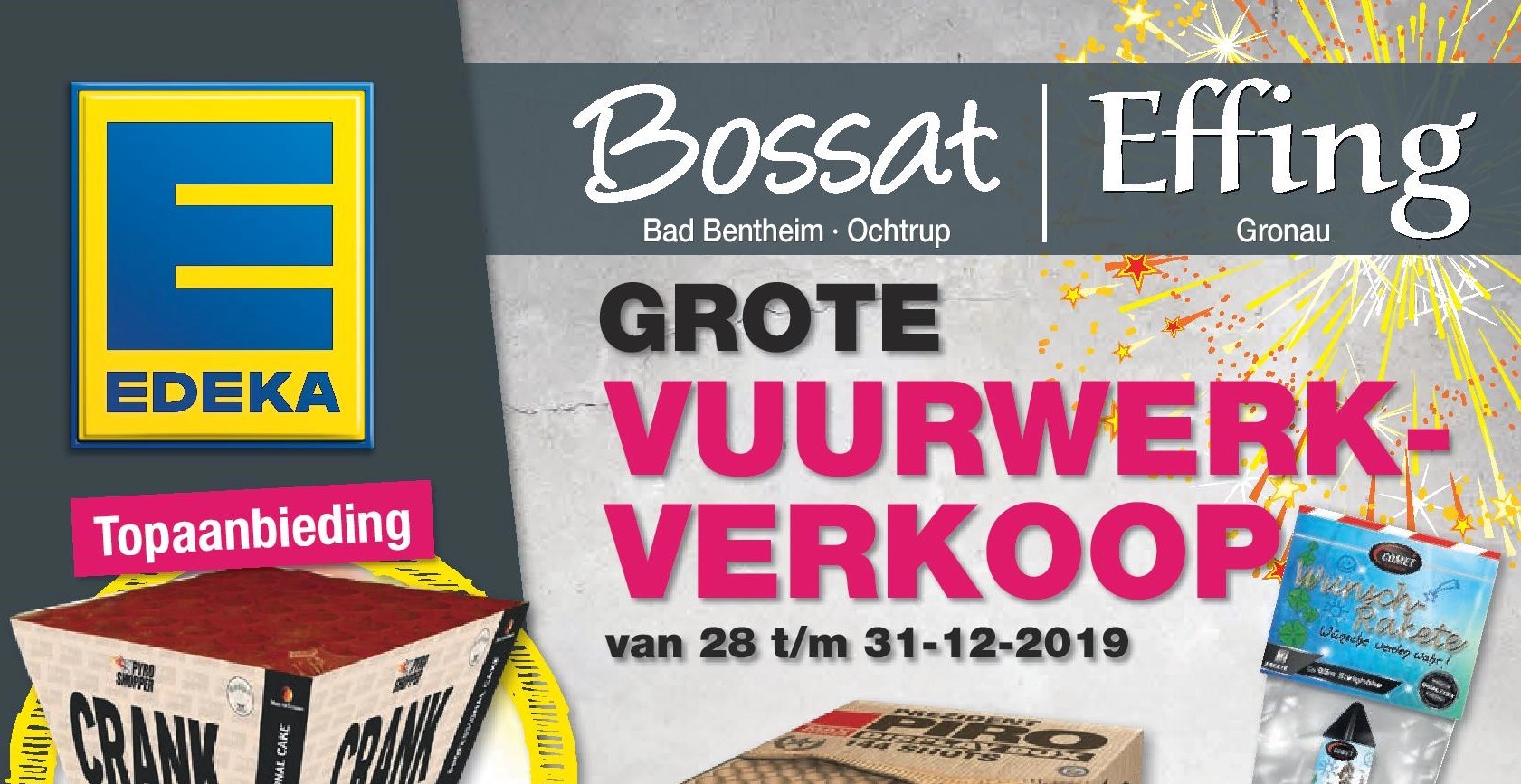 Großer Feuerwerksverkauf 28. – 31.12.2019