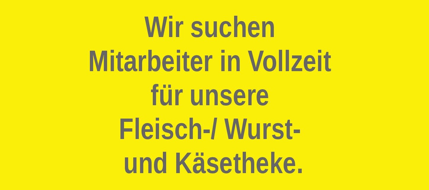 Mitarbeiter für unsere Theke gesucht!