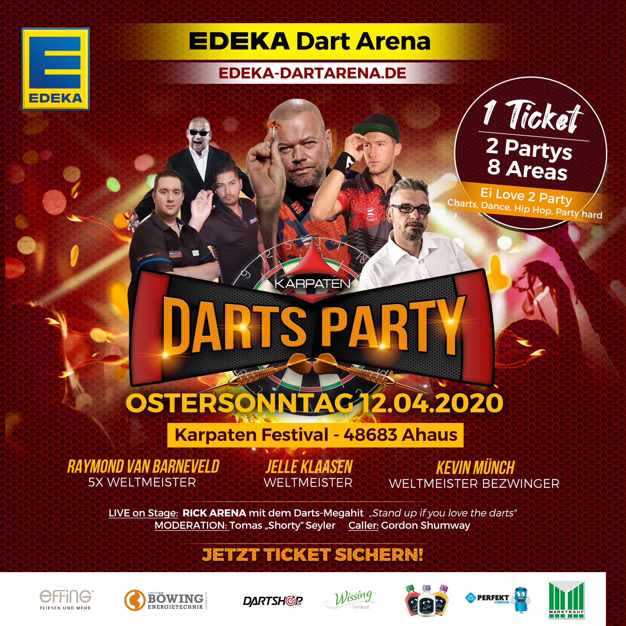 Premiere: Edeka Dart Arena bei Karpaten