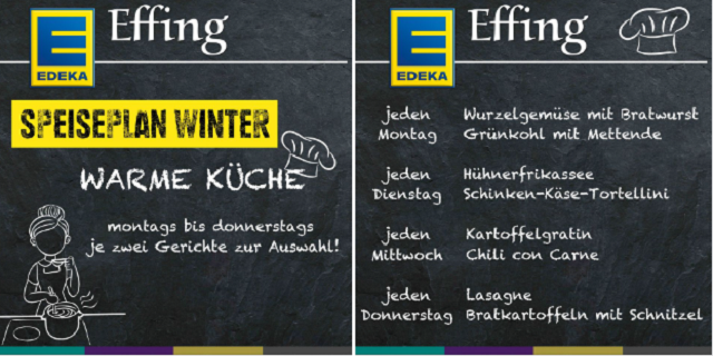 Neu! Warme Küche bei EDEKA Effing